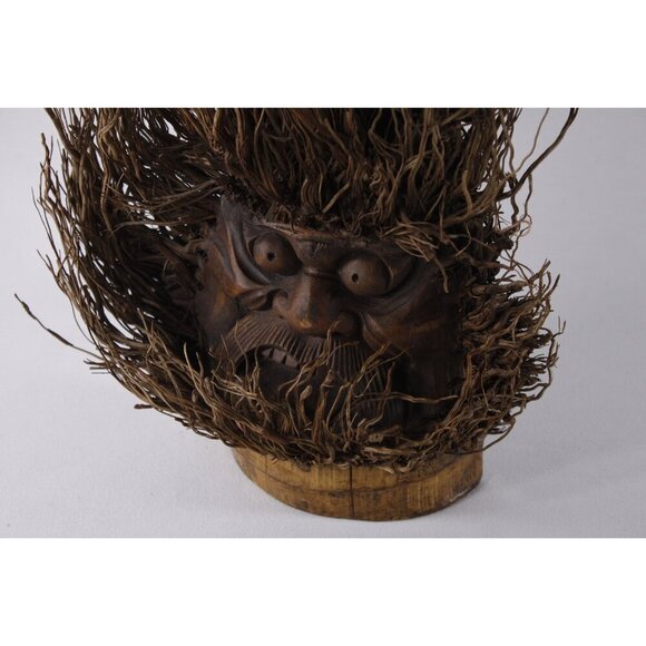 Vintage Chinese Bamboo root carving of the Bodhidharma, Zen Buddhism portrait - Picture 7 of 10